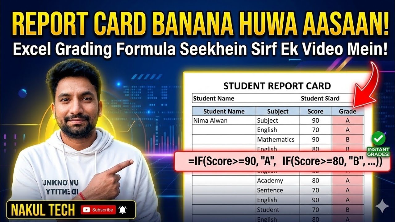 Excel formulas with Nakul basic to pro Like and support