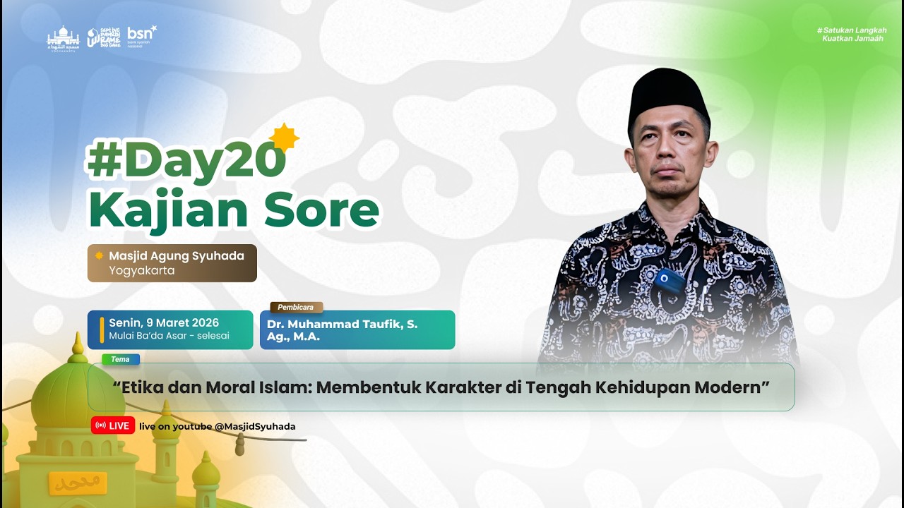 🔴 LIVE Kajian Sore | Dr. Muhammad Taufik, S. Ag., M.A. | Etika dan Moral Islam