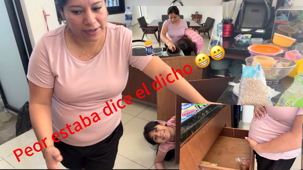 Toque de queda, y aprovechamos para hacer todo esto 🤗🤗 bebé y pequeña haciendo equipo con mamá 💙🤰🏻👸