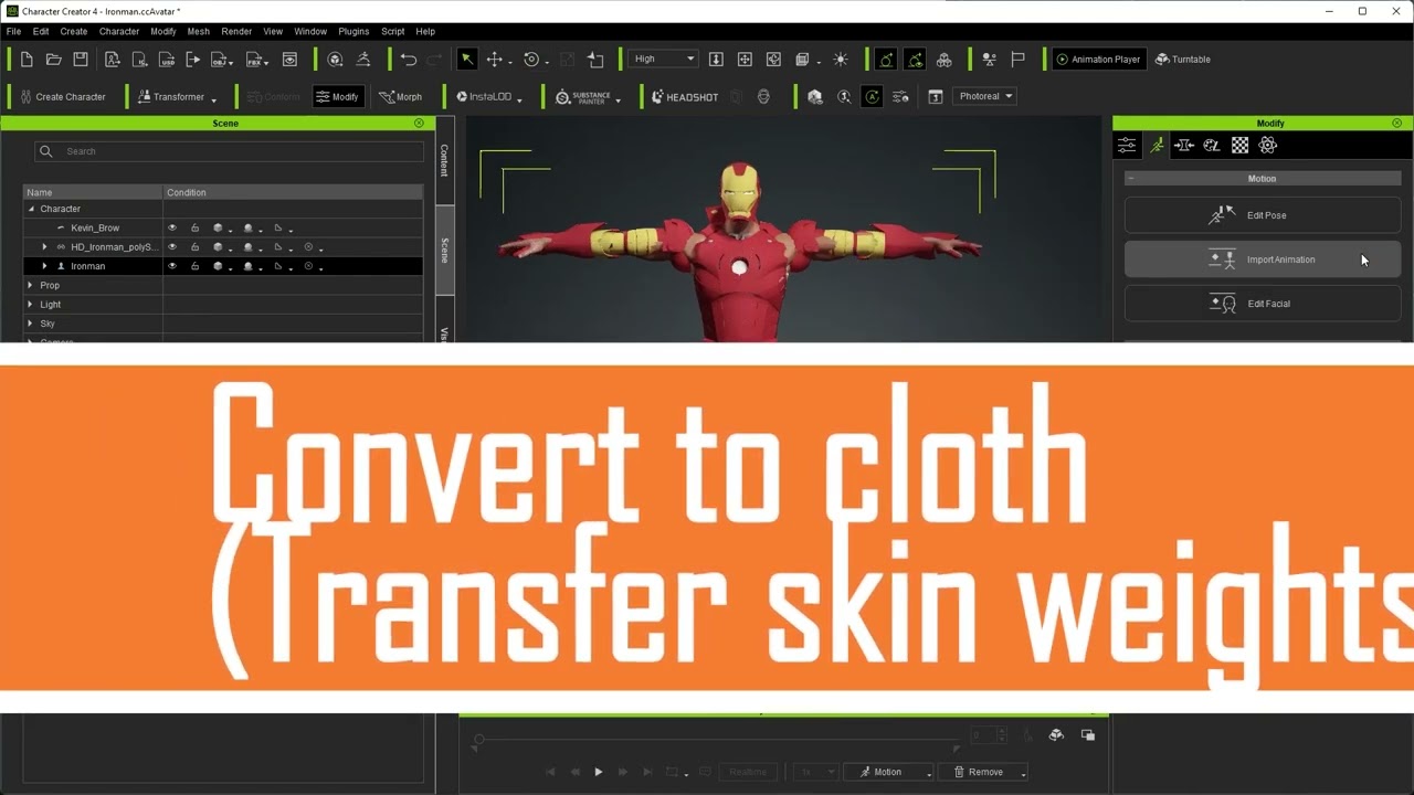 Reallusion CC4: How to convert an accessory to cloth