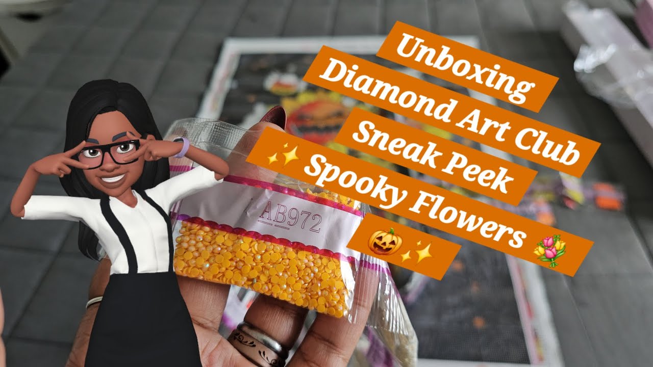 Unboxing Diamond Art Club Sneak Peek ✨️ Spooky Flowers 💐 🎃✨️