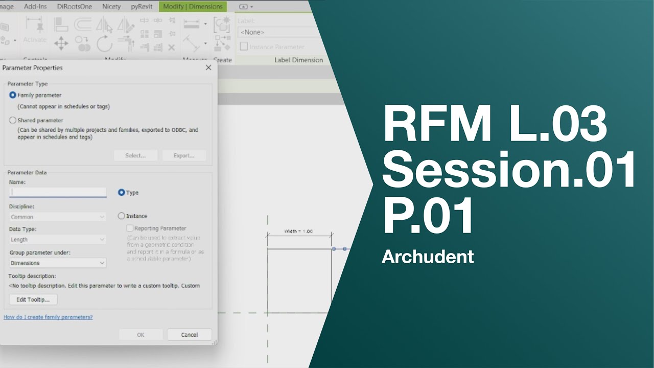 10. Revit Parameters & Formulas | بناء فاميليز ذكية وقابلة للتخصيص – RFM | Level 03 | Lesson 01