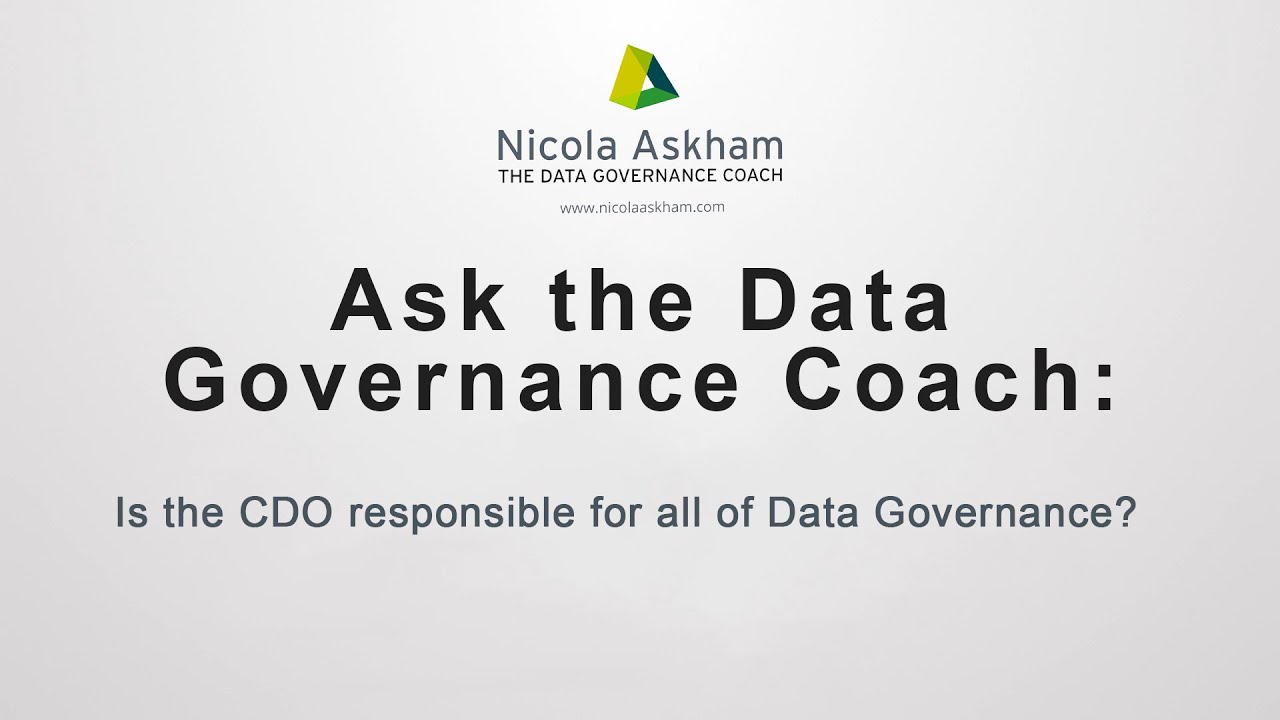 Is the CDO Responsible for all of Data Governance?