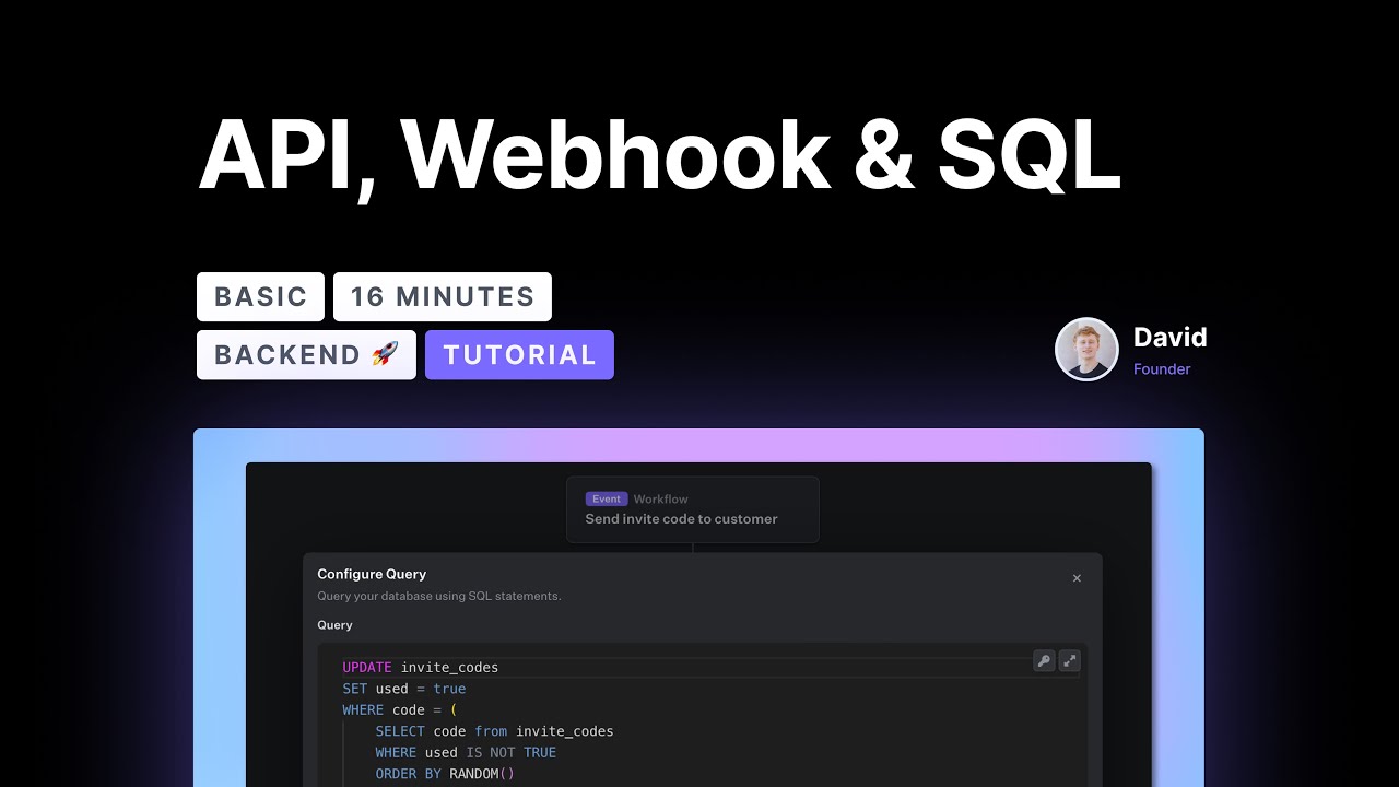 Step-by-Step: API, Webhook and SQL with Fastgen