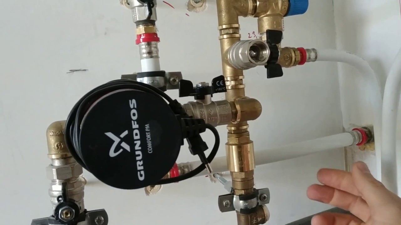 Горячая вода от газового двухконтурного котла через электрический водонагреватель