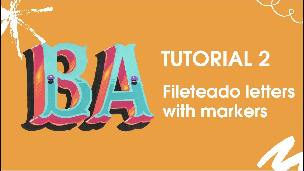 FILETEADO TUTORIAL 2 - fileteado letters with markers