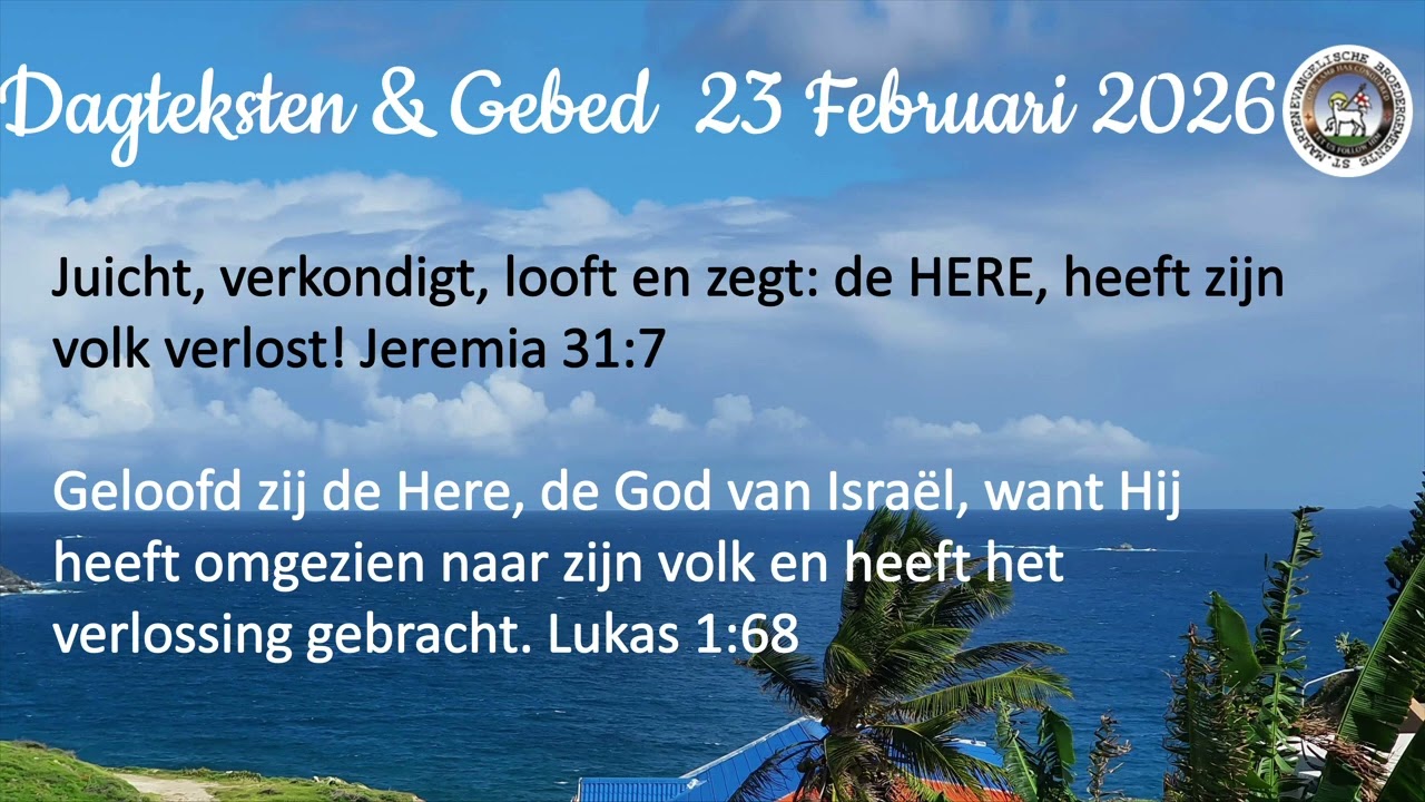 Dagteksten & Gebed 23 Februari 2026 EBG Immanuel SXM