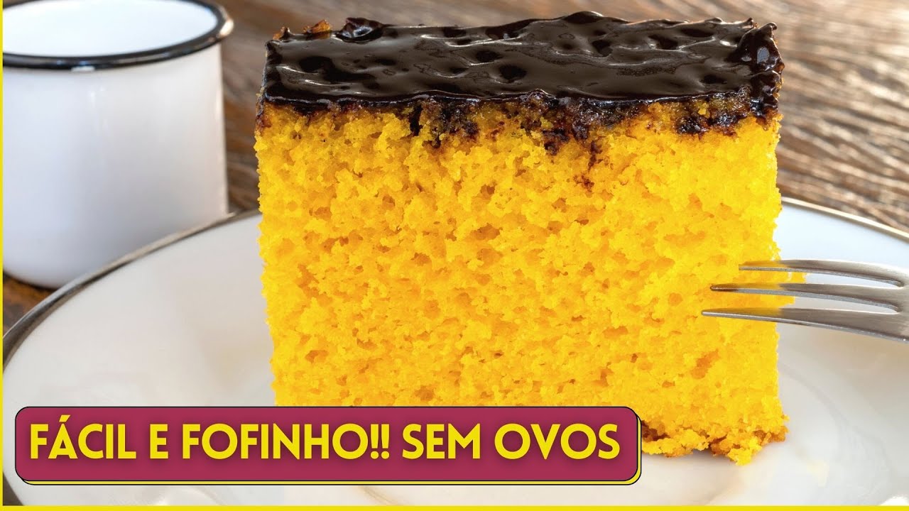 BOLO DE CENOURA SEM ERRO - FÁCIL, sem ovos, fofinho, econômico e Vegano!