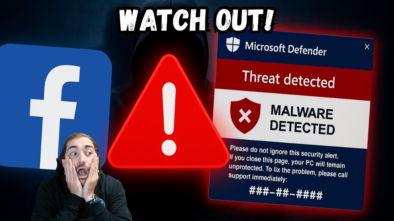 SCAM WARNING: Facebook Redirects to Fake Windows Defender Security Scam pop-up!
