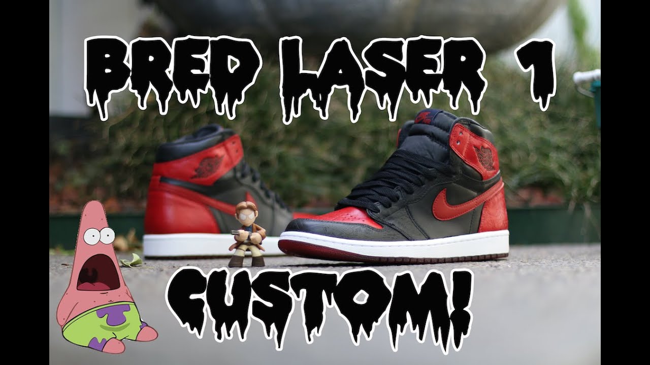Air Jordan Bred Laser 1 Custom Time-Lapse!