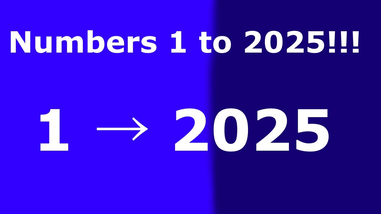 Numbers 0 to 2025 (My Version) Happy New Month February 2025!