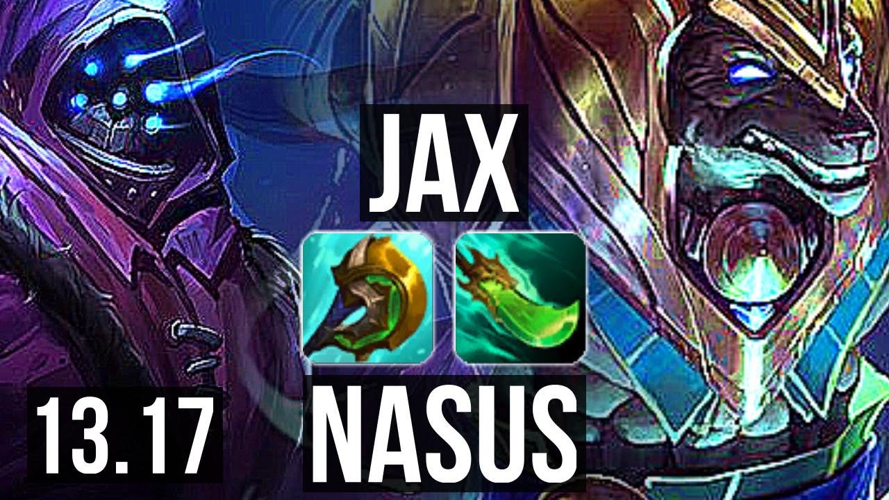JAX vs NASUS (TOP) | 2.1M mastery, 1100+ games, 3/1/3 | KR Diamond | 13.17
