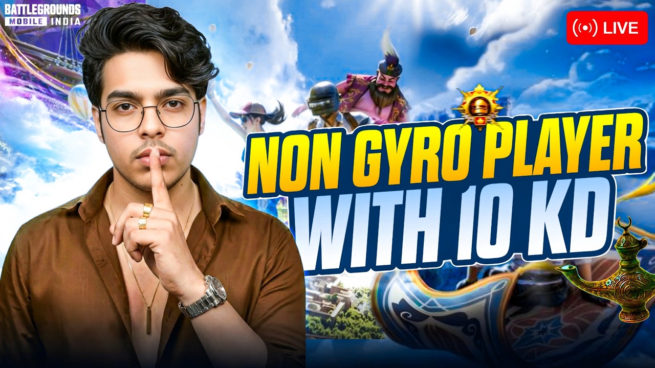 😱SOLO VS SQUAD IN CONQUEROR LOBBY NON GYRO PLAYER - 50 KILLS CHALLENGE • BGMI LIVE