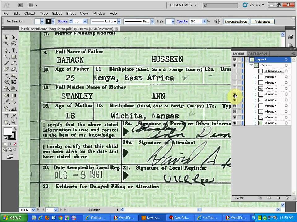 Obama Birth Certificate: Fake, Fraud or Genuine? -- the EXPERT Evaluation -- Part 1