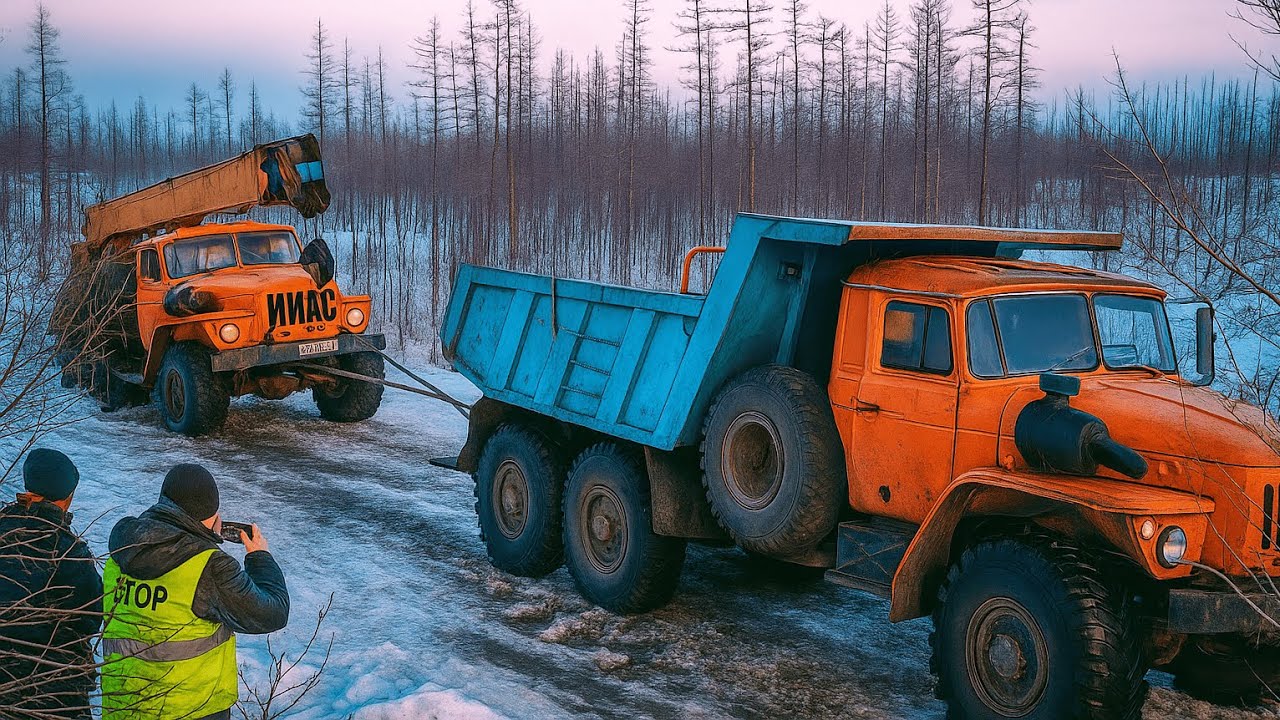 Грузовики На Бездорожье, Снятые На Камеру. Невероятные моменты. Зимник и Бездорожье Севера ч.2