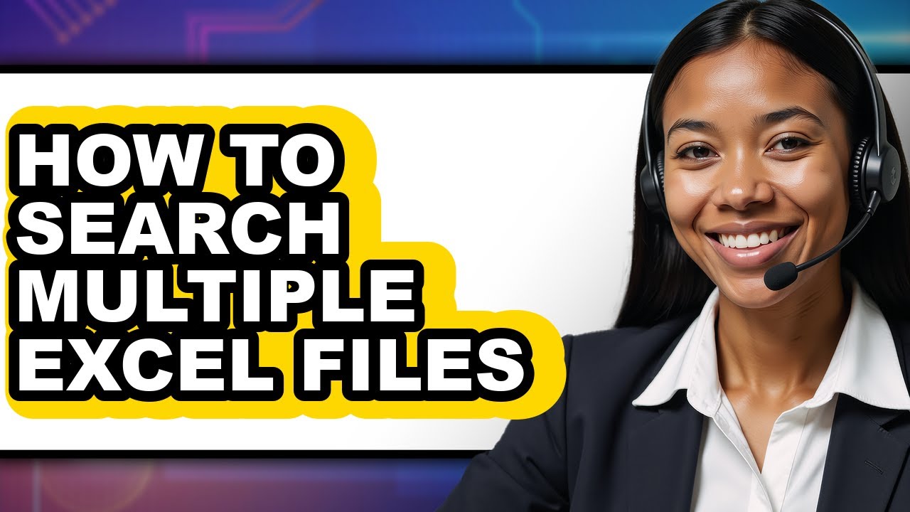 How to Search Multiple Excel Files (only Way)