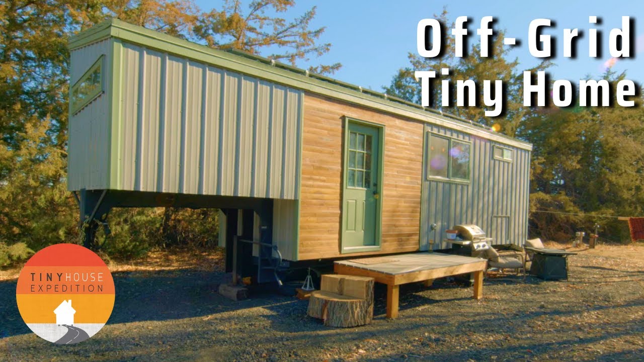 Couple Built $38k Tiny House n 3 mos! standing loft & it's off-grid