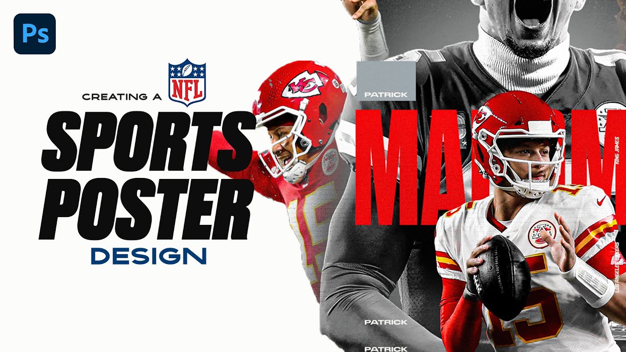 Creating a Football Sports Design Poster | Photoshop Tutorial - Let's Create EP3