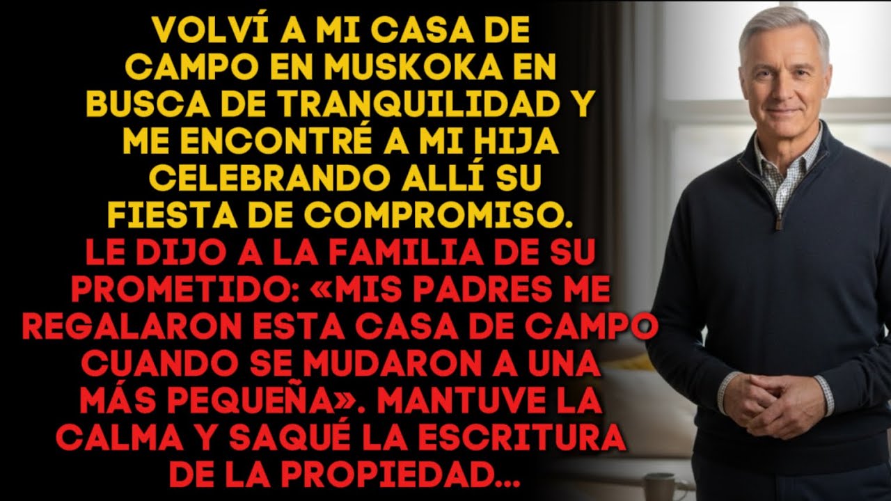 REGRESÉ A MI CABAÑA DE MUSKOKA Y ENCONTRÉ A MI HIJA CELEBRANDO SU COMPROMISO ALLÍ.