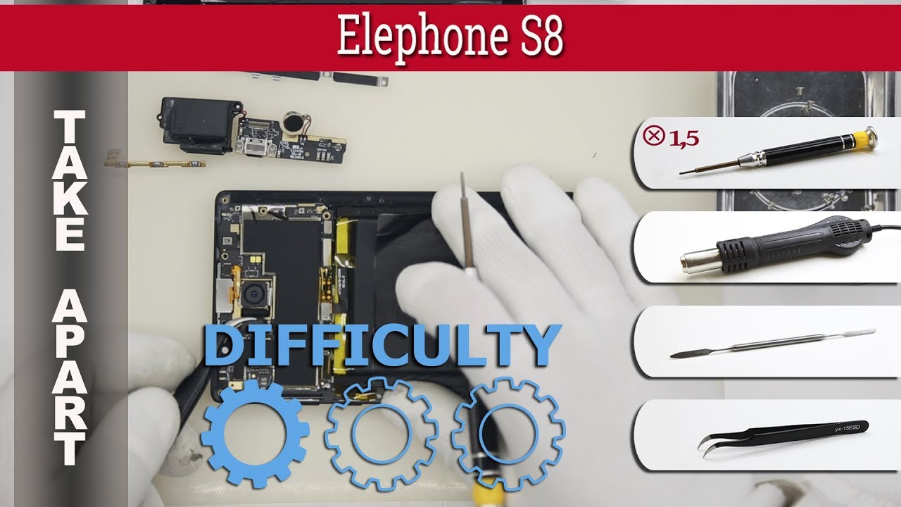 Как разобрать 📱 Elephone S8 Разборка и ремонт