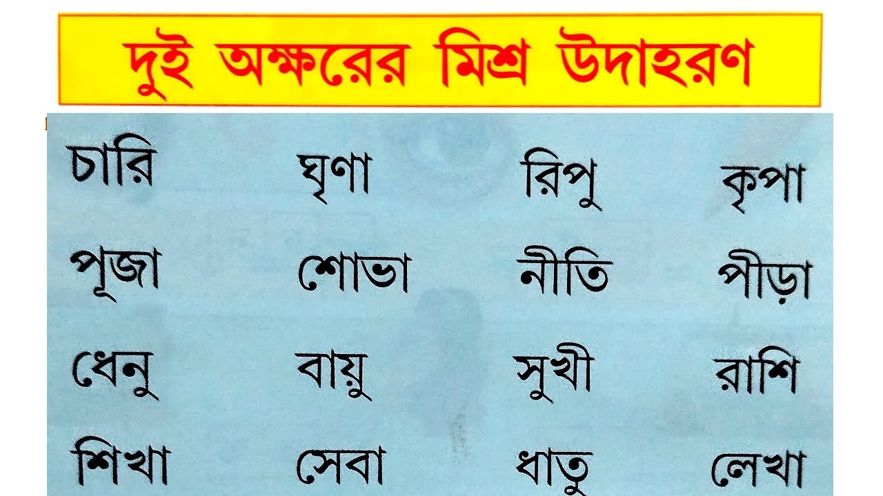 11- দুই বর্ণের বাংলা শব্দ | রিডিং শেখার অসাধারণ ভিডিও | বাংলা জানুন বাংলা পড়ুন | Student Academy