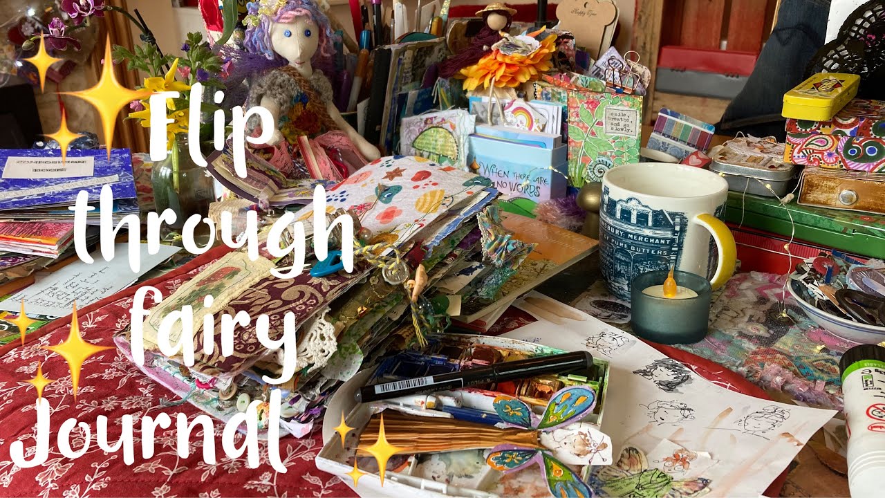 Fairy junk journal flip through ephemera ideas #flipthroughfriday