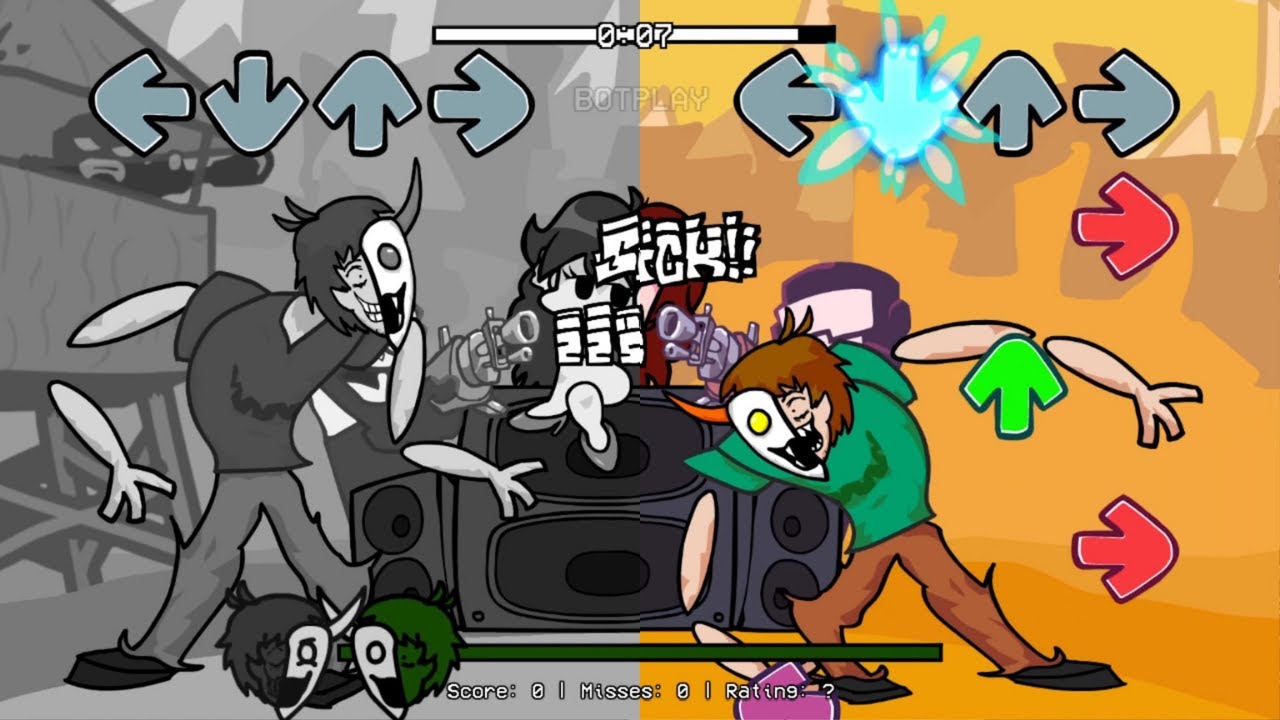 Shaggy sings Ugh | FNF VS Shaggy 2.5 Colored vs FNF Shaggy Mod Black & White | Friday Night Funkin