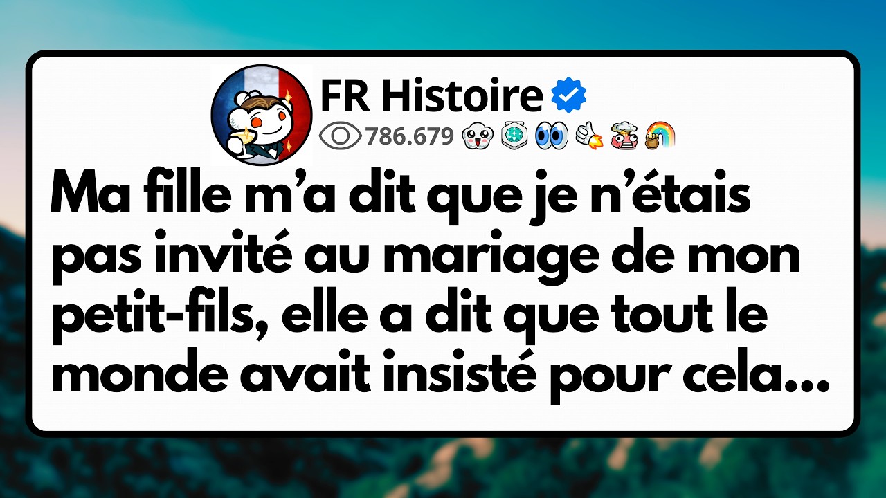 Ma fille m’a dit que je n’étais pas invité au mariage de mon petit-fils, elle a dit que tout le...