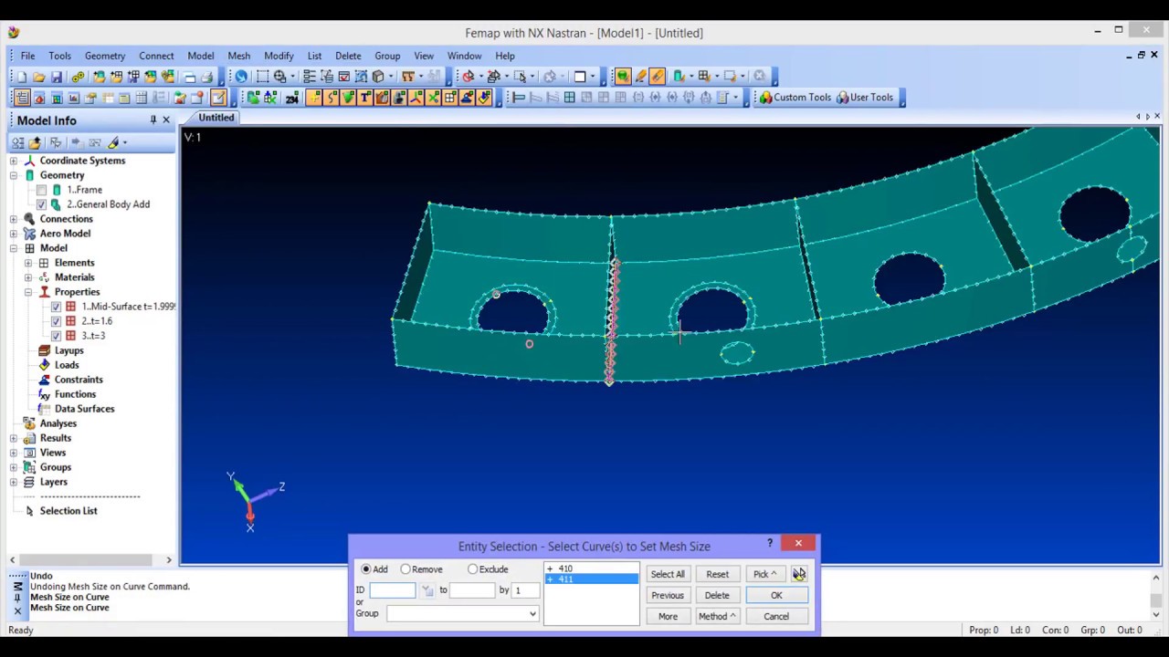 Femap 11.4: Урок № 3. Midsurface - создание серединных поверхностей