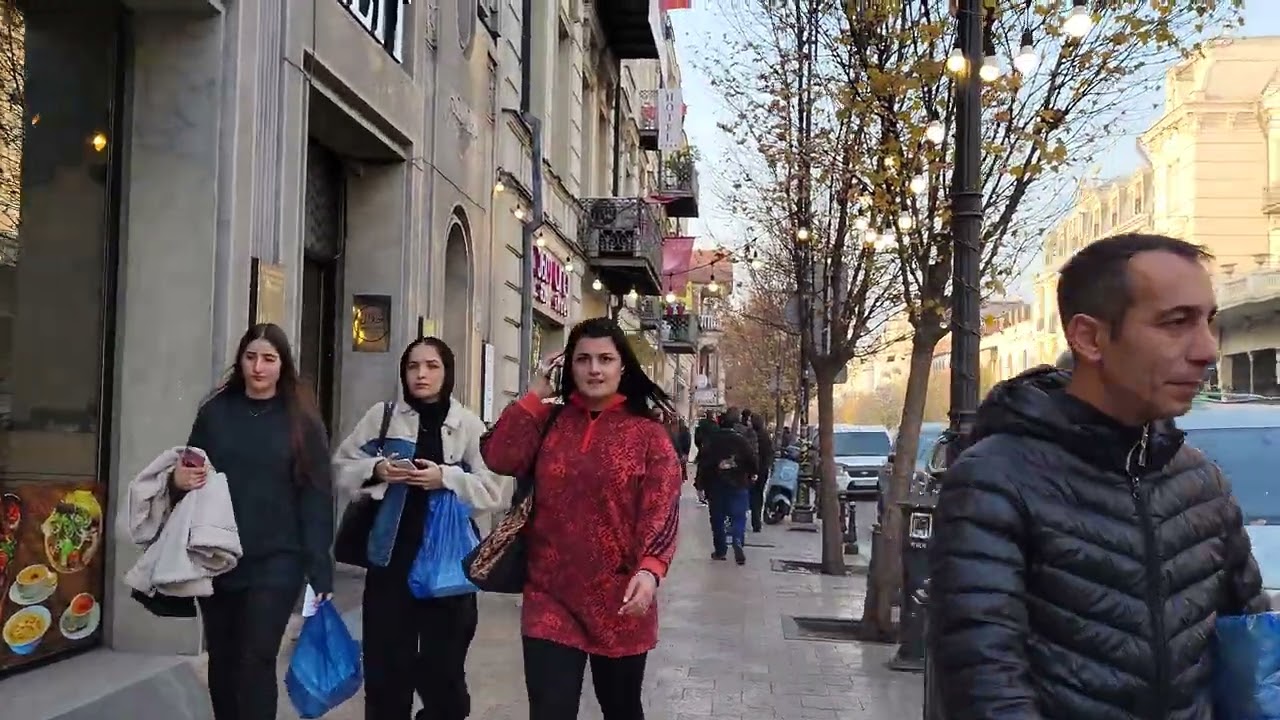 28.11.2025 Tbilisi. улица Узнадзе - улица Тетелашвили - улица Зуры Чавчавадзе
