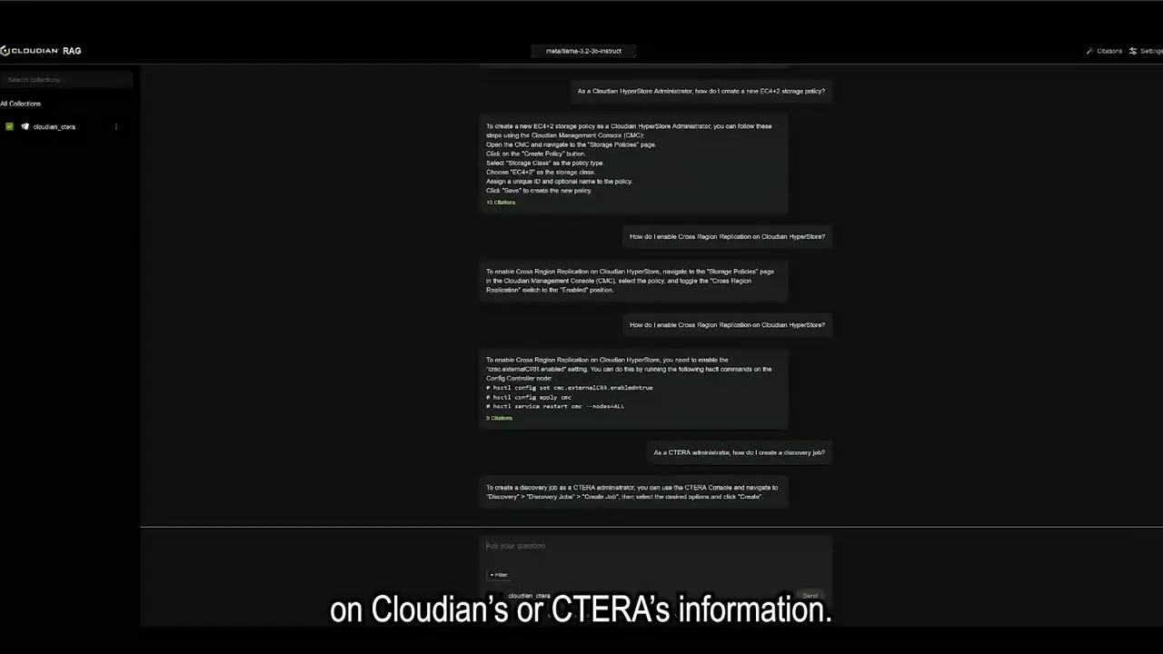 Cloudian HyperScale AIDP Cloudian/CTERA Administration Guide RAG Demo