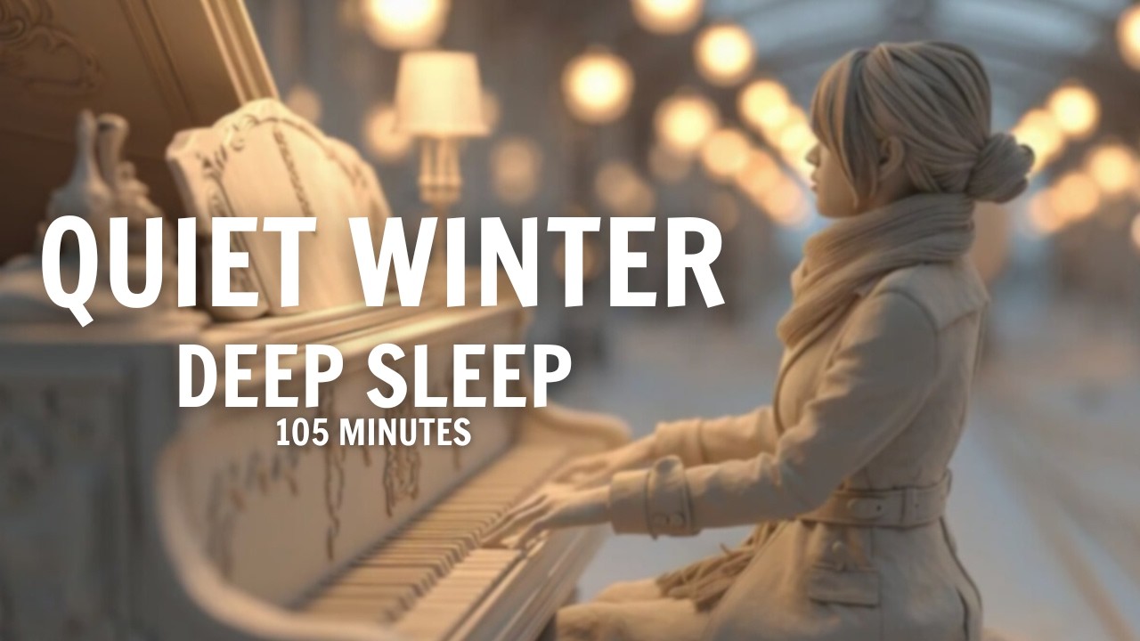 Winter Piano for Deep Sleep & Study Music | Snowy Night Relaxation (1 Hour 45 Minutes)