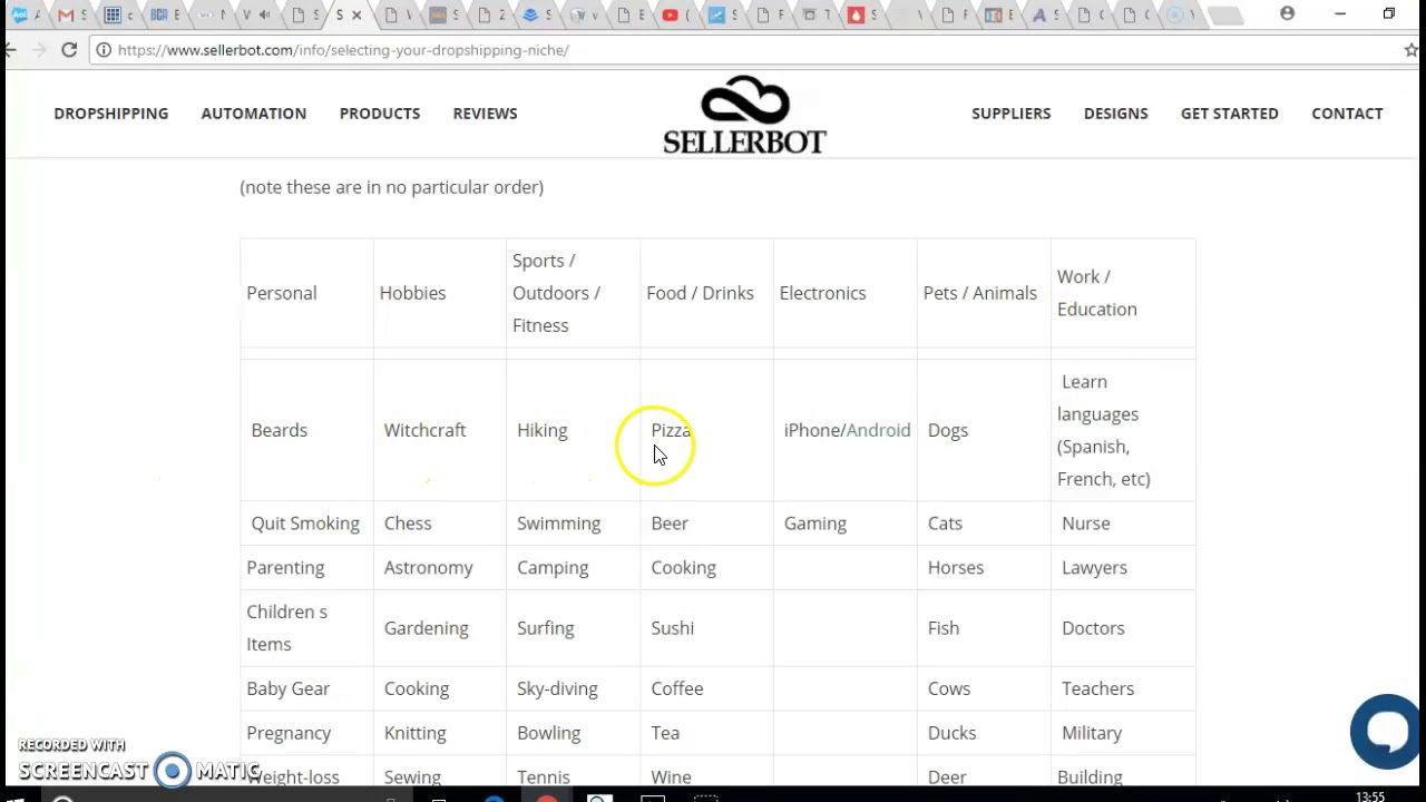 Seller Bot Niches