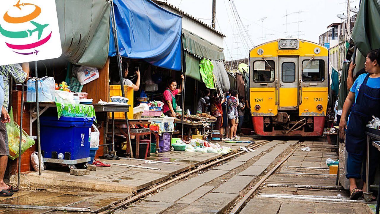 Von Bangkok zum Mae Klong Zugmarkt Railway Market | YourTravel.TV