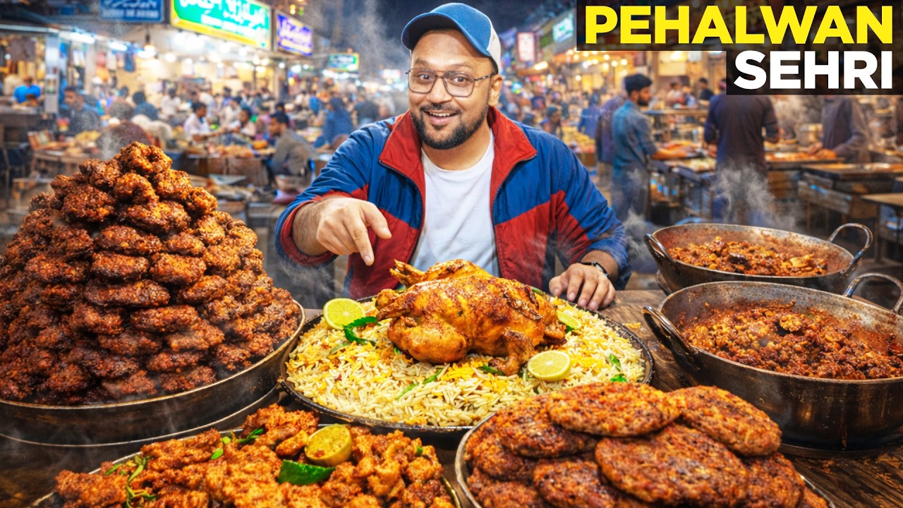 Gujranwala Sehri Food Tour | Camel Meat Kabab, Rotisserie Chicken, Fried Fish