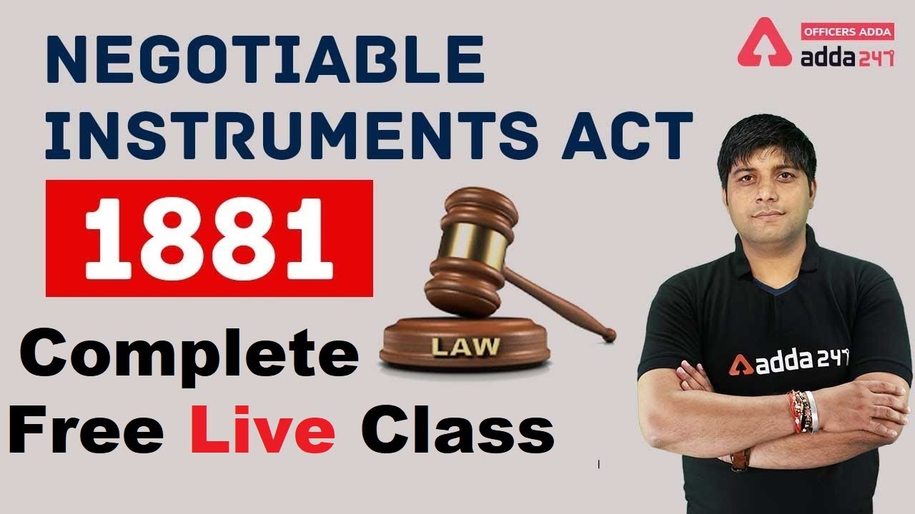 Negotiable Instrument Act, 1881 Full Lecture | JAIIB Exam 2023