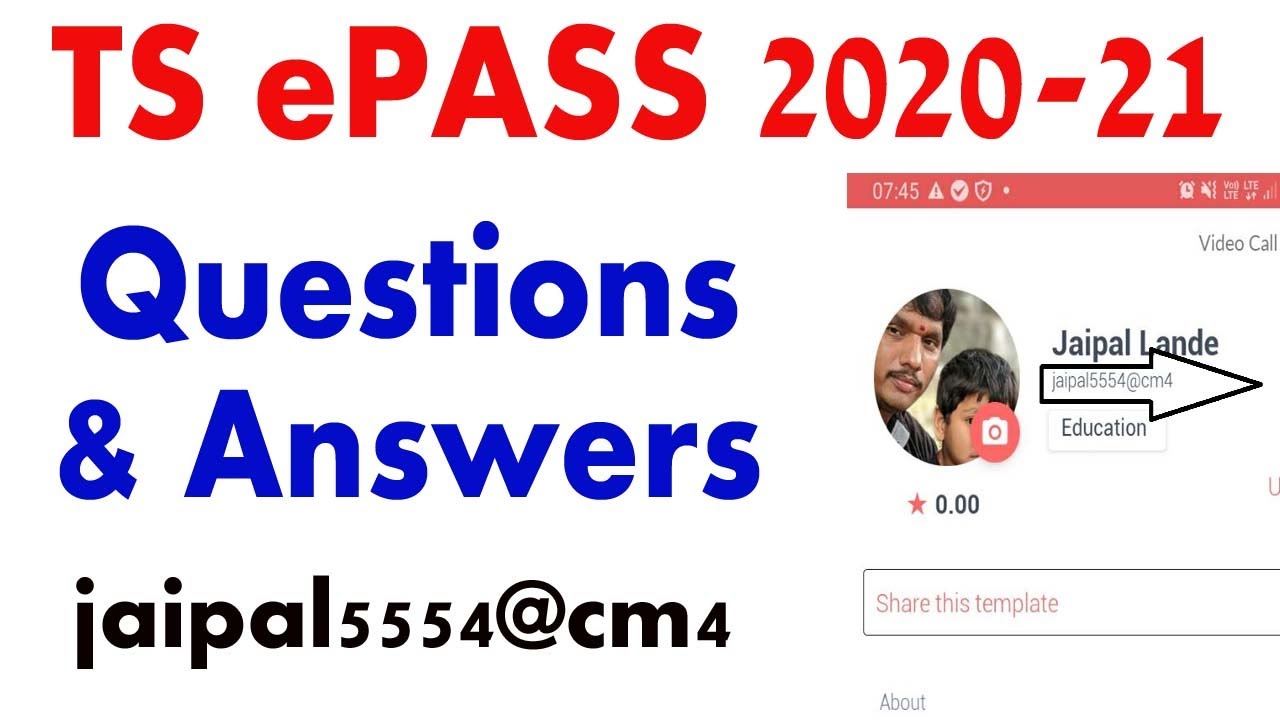 TS ePASS 2020-21 Questions & Answers