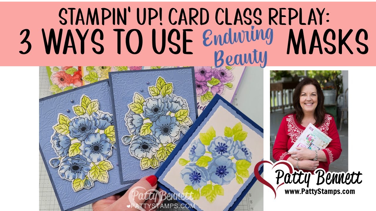 3 Ways to use Enduring Beauty Masks with Blending Brushes from Stampin' Up!