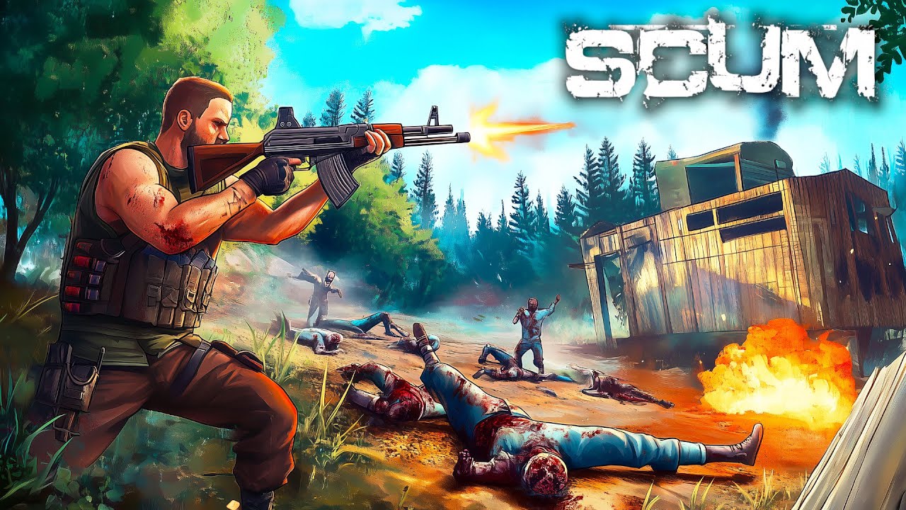 10 Kills Challenge On a Populated PVP Server In SCUM... Day 1