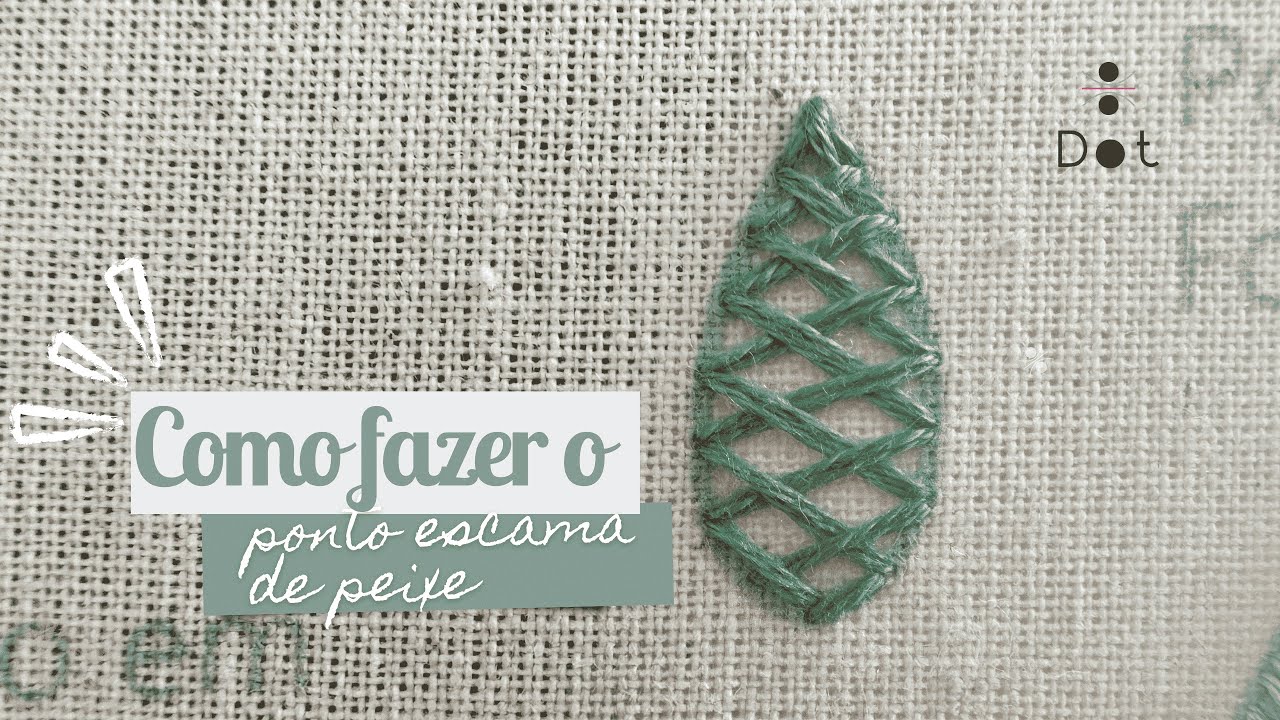 Ponto Escama de Peixe: aprenda o passo a passo no bordado livre#aprendaabordar #bordadoamao