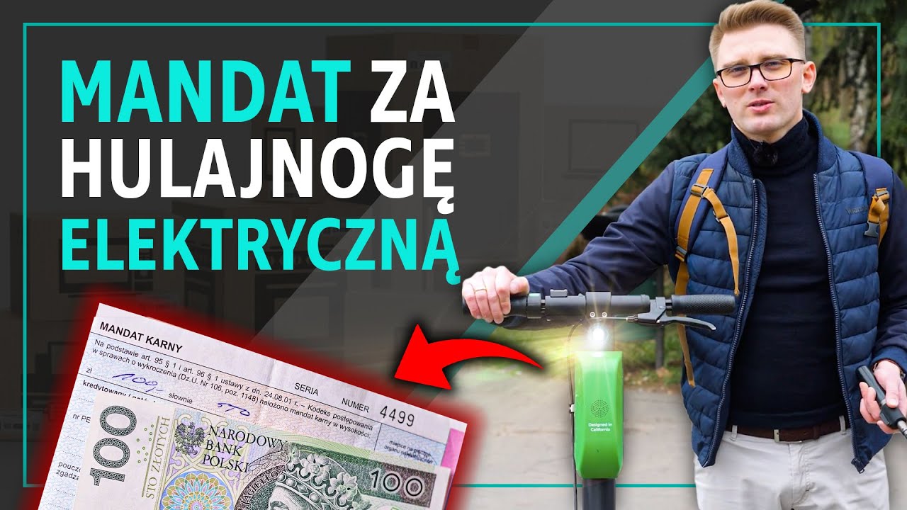 Czy możesz dostać MANDAT za jazdę HULAJNOGĄ ELEKTRYCZNĄ?