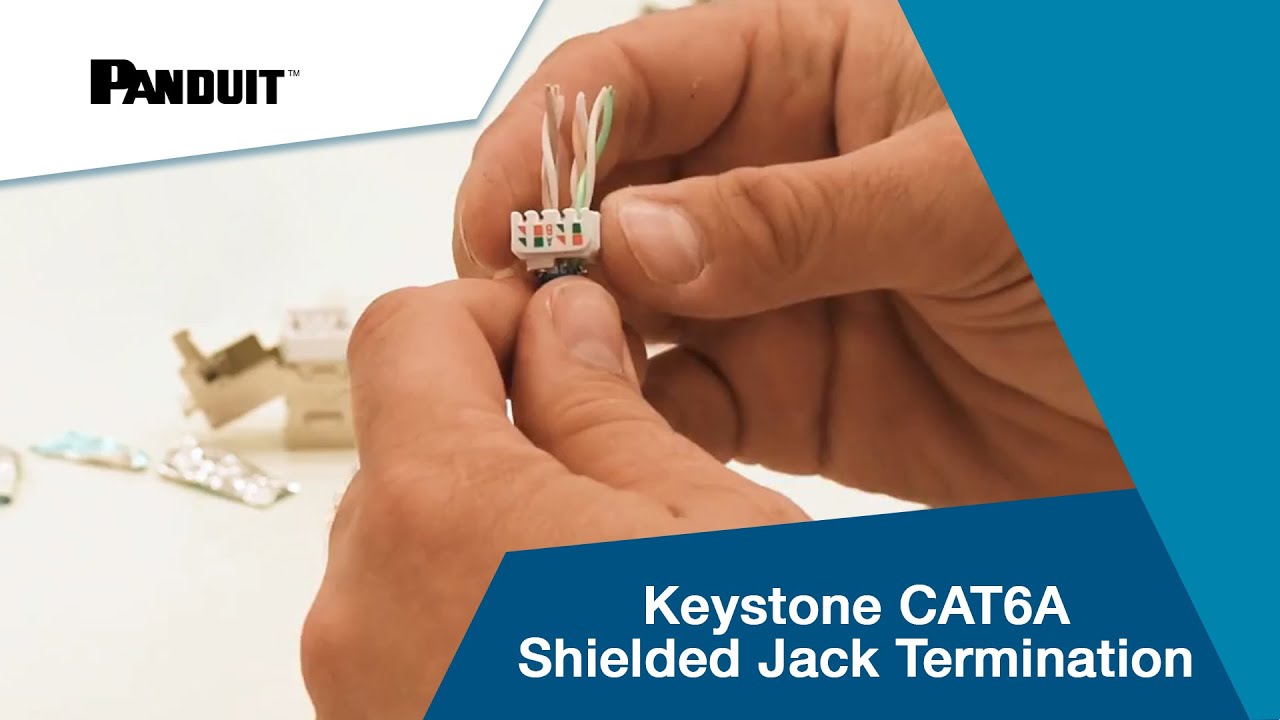 Keystone Cat6A Shielded Jack Termination