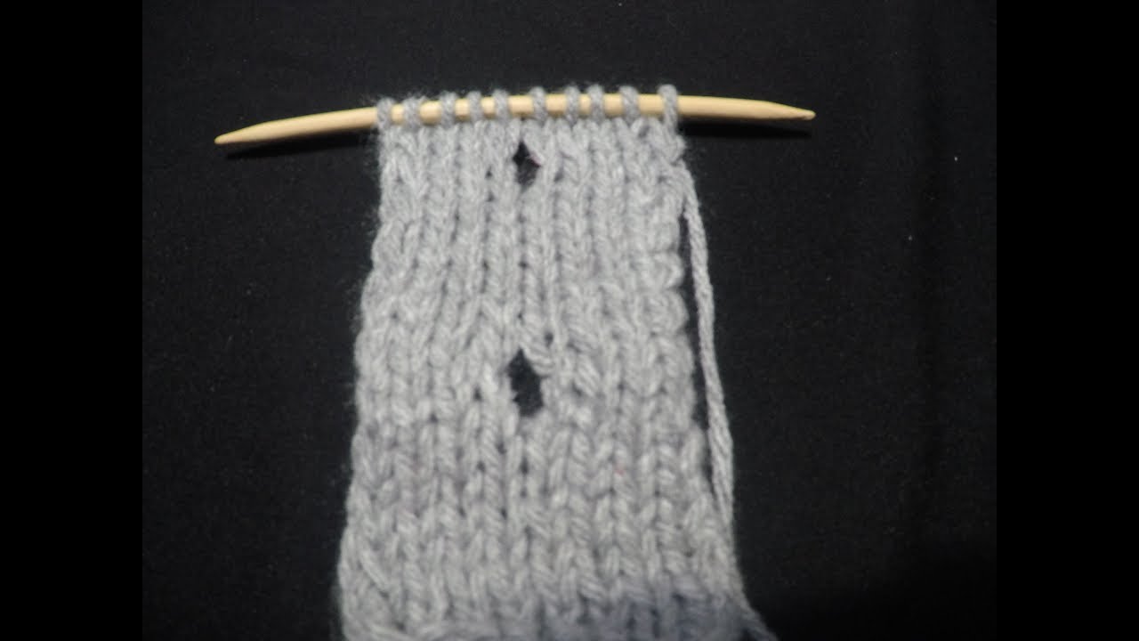 تريكو عروة للزرار راسى      knit vertical buttonhole