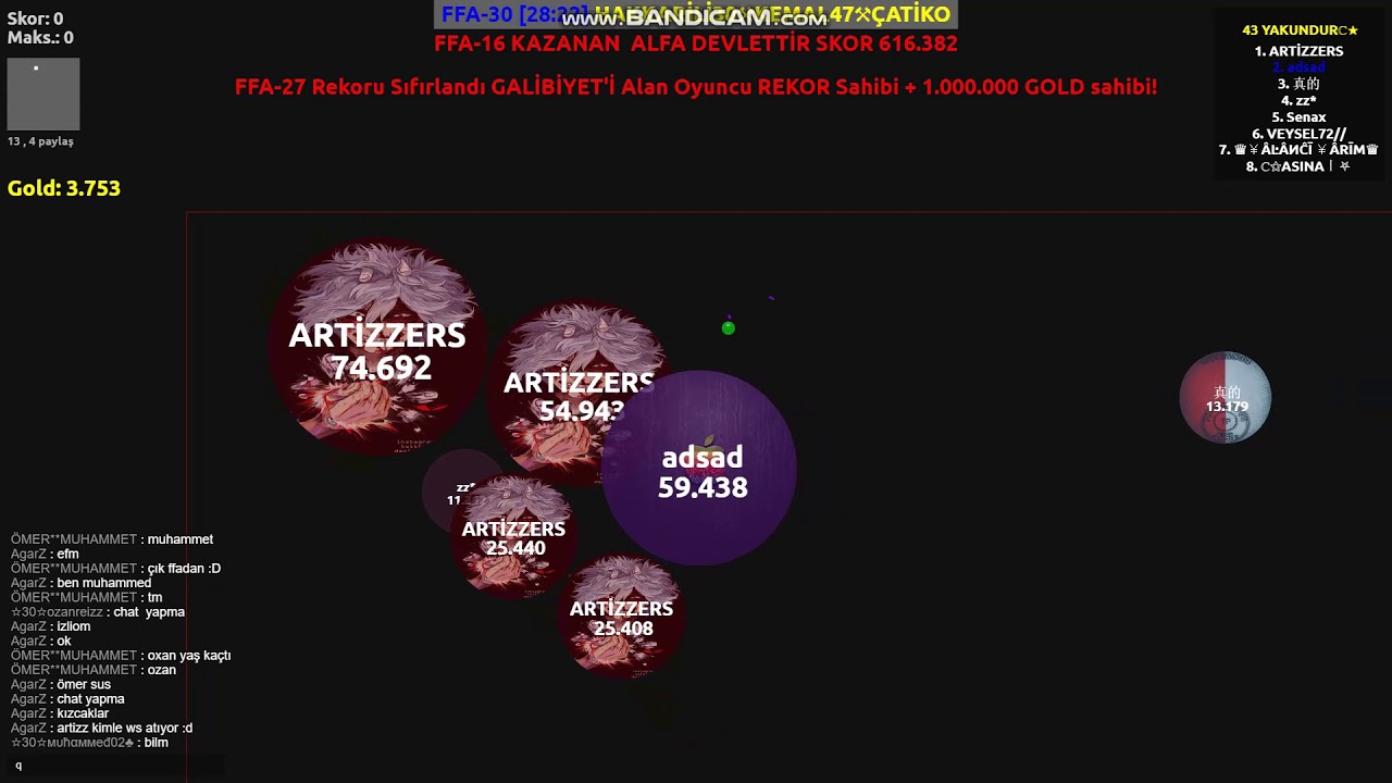 AGARZ ATECAN WS ARTİZZ KAZANAN ? [ÖDÜL 500K GOLD]