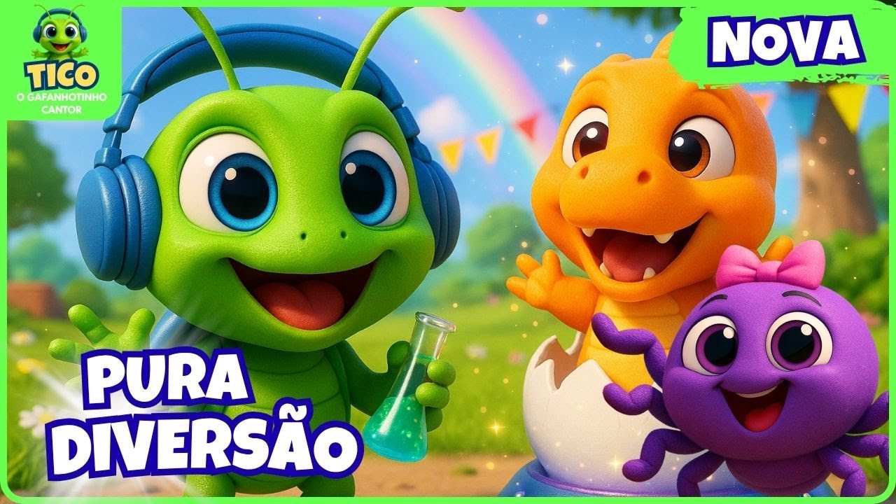 🥳Uauu Tico e Turma só Alegria, Brincando e Pulando | Música Infantil @ticogafanhotinho