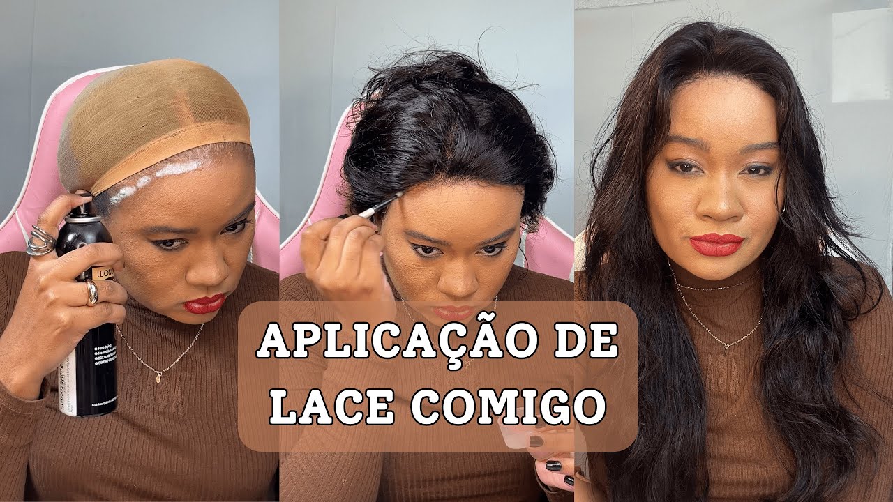 INSTALAÇÃO DE PERUCA I APLICANDO LACE PASSO A PASSO I LACE DE CABELO HUMANO I COMO COLAR LACE FRONT