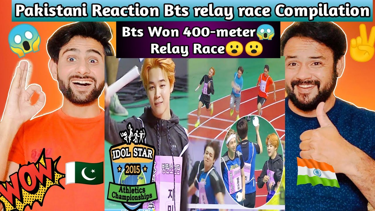 Pakistani Reaction To [BANGTAN BOMB] 'BTS 400-meter relay race' Compilation | Pak React