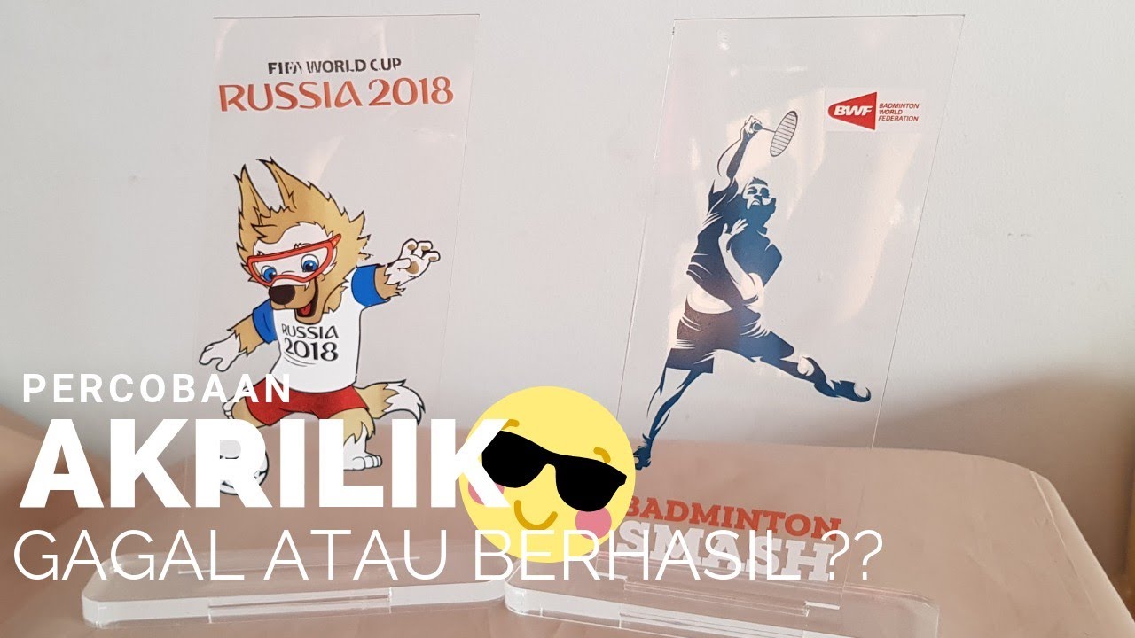 Percobaan akrilik yang masih belum sempurna