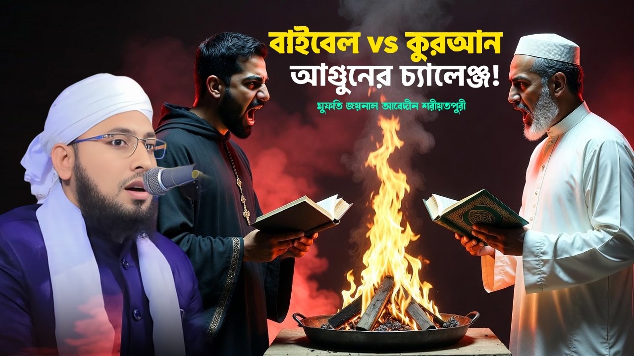 বাইবেল vs কুরআন – আগুনের চ্যালেঞ্জ | মুফতি জয়নাল আবেদীন শরীয়তপুরী | 01735-488874 | Joynal Abedin |