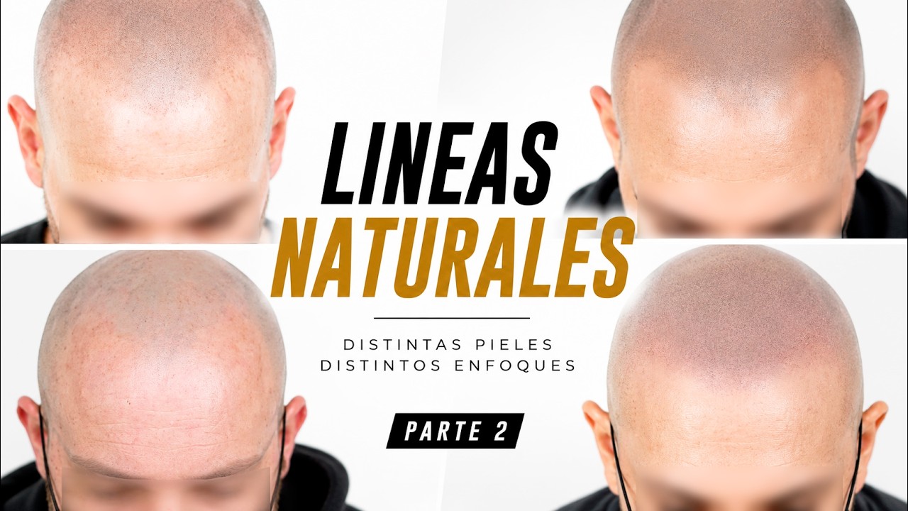 Líneas frontales NATURALES micropigmentación capilar. Parte 2. Distintas pieles con manchas de sol☀️